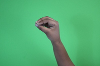 Closed 5- all fingers touching, flat O