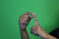 Old P- middle 3- ring, middle and index finger